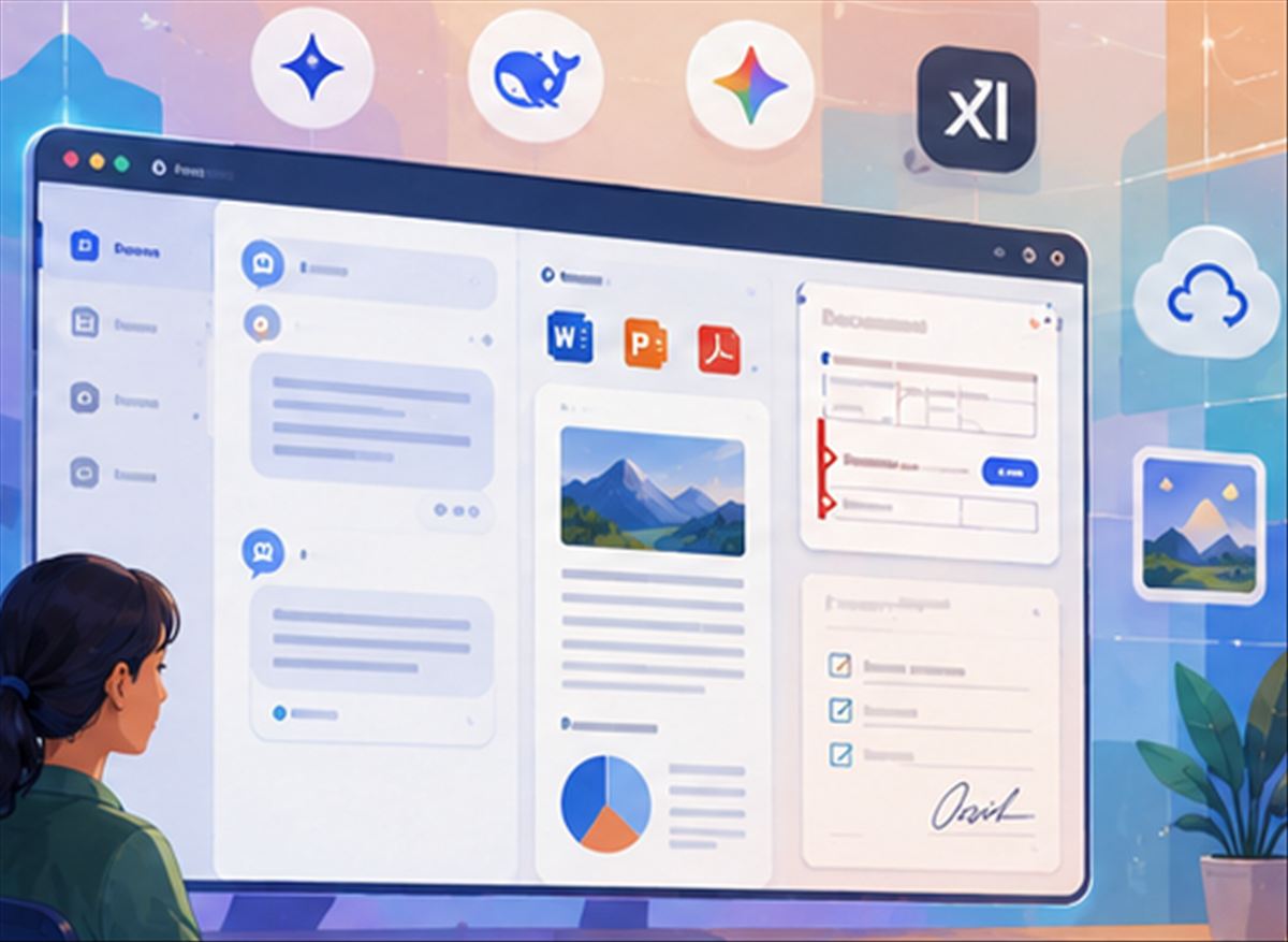 ONLYOFFICE DocSpace 3.7: genera DOCX, PPTX y PDF desde el chat de IA y añade DeepSeek, Google AI y xAI como proveedores